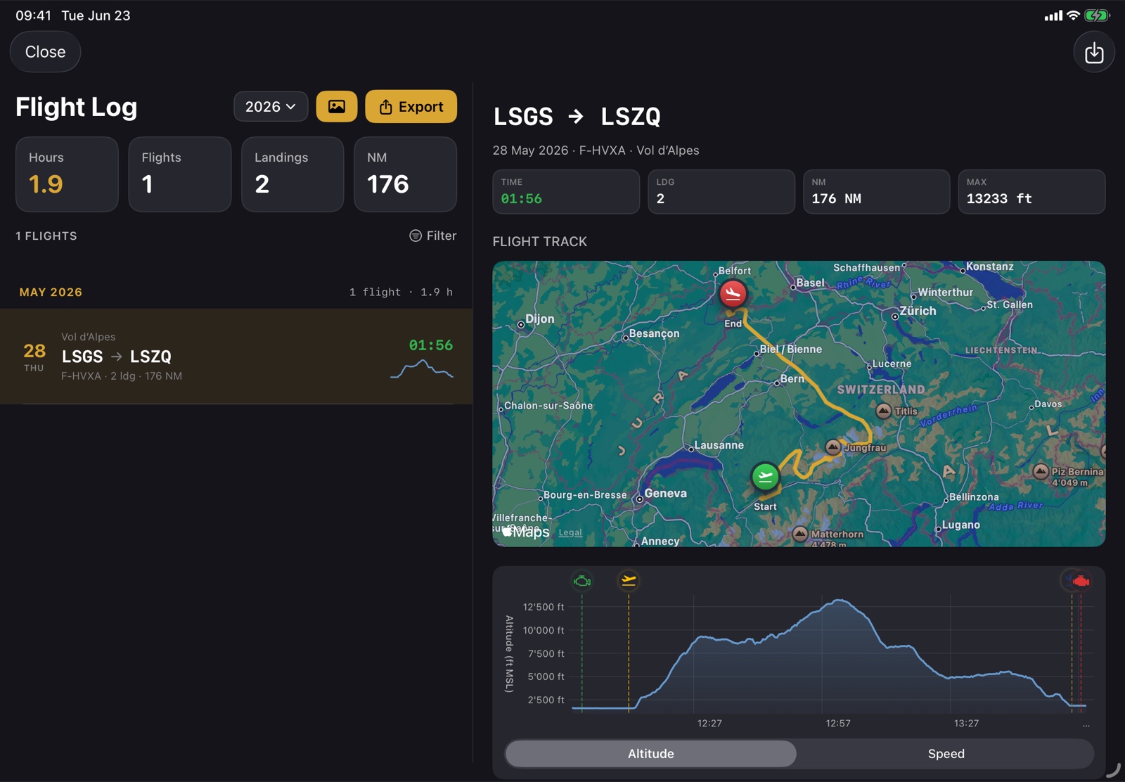 Flight log